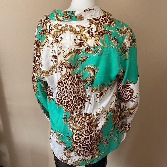 NWT Fashion Nova Bari Long Sleeve Woven Top Size - Large - Picture 10 of 13